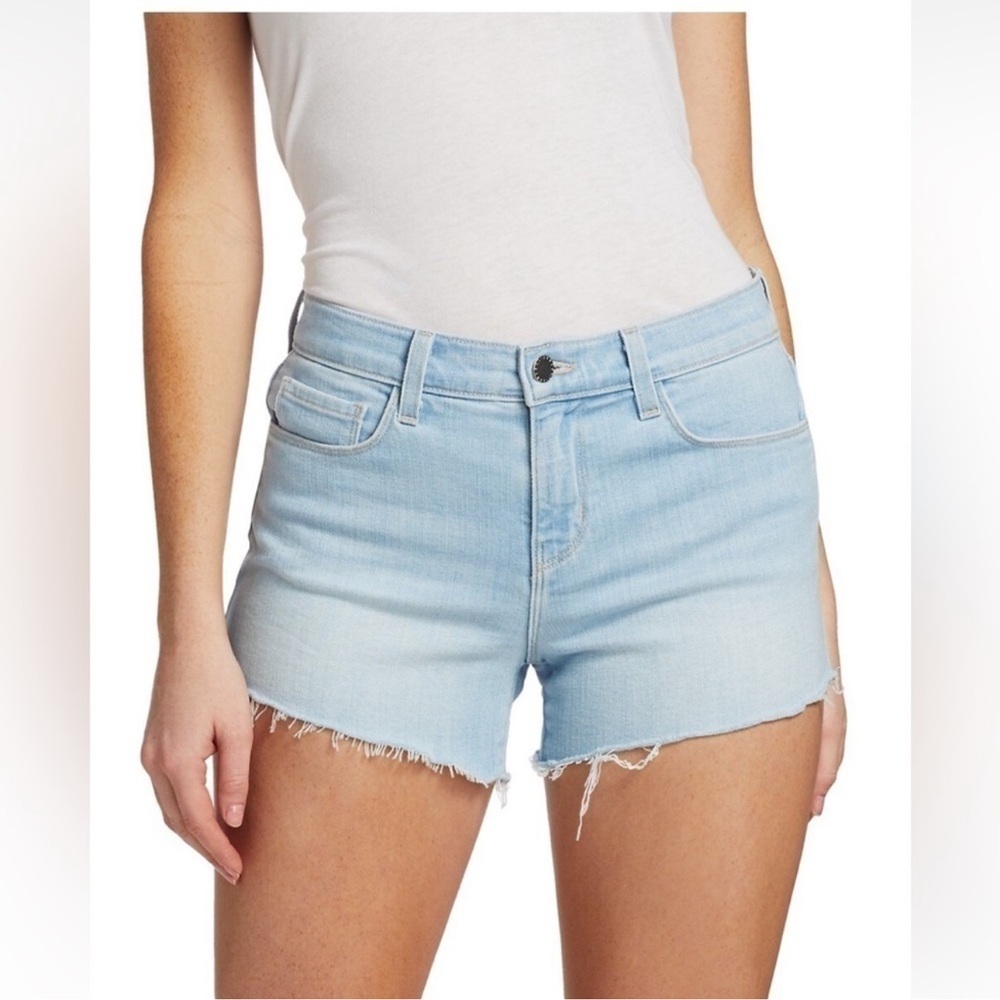 NWT lagence Audrey Mid Rise Short light wash